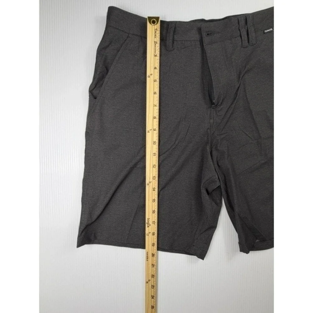 Hurley Shorts Mens 33 Phantom Static Walkshorts Black Grey Stretch Gorpcore